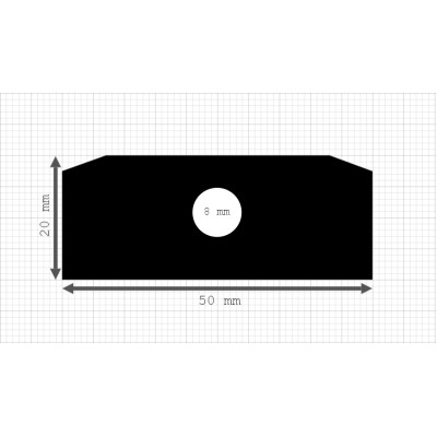 Luikenpakking | EPDM | 50 x 20 mm